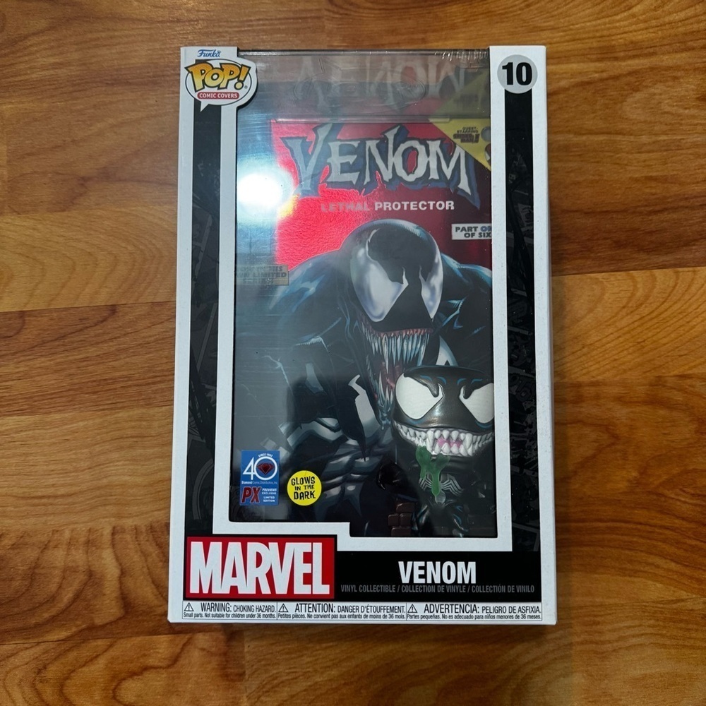 Venom 10 GITD PX Previews Exclusive Funko POP! Comic Covers Lethal Protector